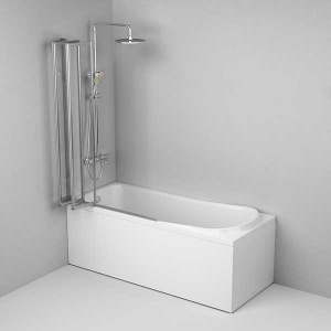 Душевая шторка на ванну AM.PM Like W80BS-100-140CT, 100х140, прозрачный