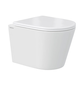 Комплект инсталляции Berges Atom 410 c кнопкой хром и унитазом Vita Rimless Soft Close