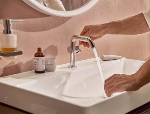 Смеситель для умывальника Hansgrohe Tecturis S 110 73320000 с донным клапаном