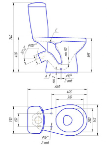 Напольный унитаз Cersanit Mito Grey 031, белый