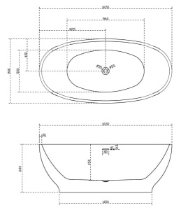 Акриловая ванна Abber AB9207, 165х80
