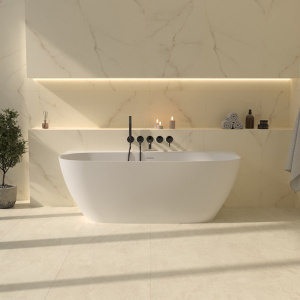 Ванна из искусственного камня Whitecross Make белый матовый Solid Surface, 170х80, белый матовый