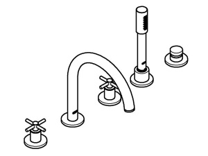 Смеситель на борт ванны Grohe Atrio New 19923AL3