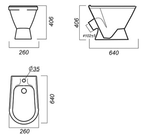 Напольное биде Sanita Самарское