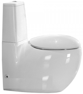 Напольный унитаз CeramaLux 2451 (с крышкой SoftClose), белый