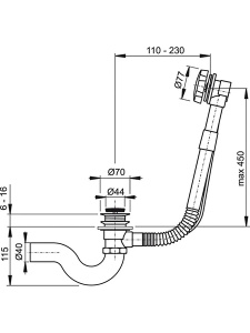 Сифон для ванны Tim BAS0160B