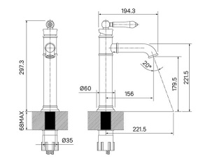 Смеситель для умывальника Iddis Oxford OXFSB01i01