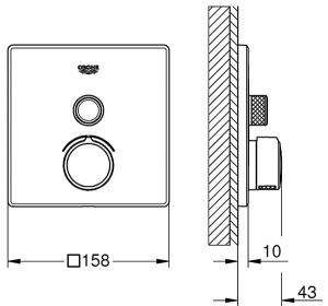 Смеситель встраиваемый Grohe SmartControl 29147000 (1 функция)