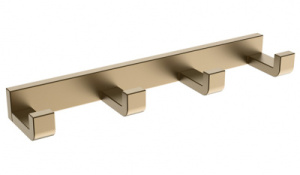 Планка с крючками Abber Westen AA1751G / AA1752G, 29 см 4 крючка, золото матовое