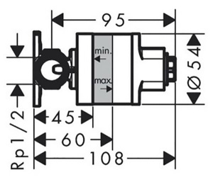 Встраиваемый механизм Hansgrohe Bidette 29235180