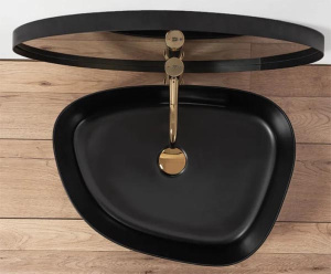 Умывальник Rea Bella Black Mat U7904