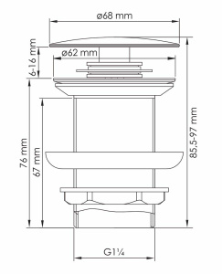 Донный клапан Wasserkraft A246