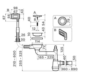 Сифон для мойки Omoikiri WK-1-UN-IN