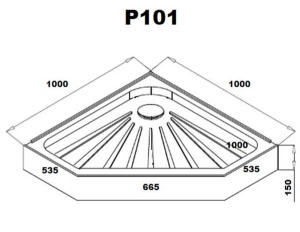 Душевой поддон Cerutti P91 / P101, 90х90