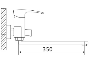 Смеситель для ванны Vieir V433541-G
