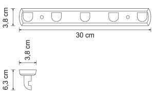 Планка с крючками Wasserkraft Kammel K-8375