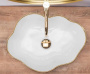 Умывальник Rea Pearl Gold Edge U0696