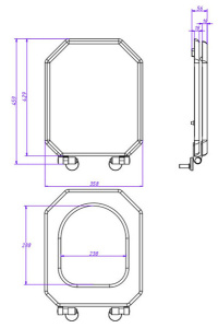 Крышка-сиденье Caprigo Tempo KFe-47G-B231