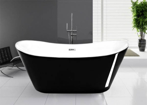 Акриловая ванна Calani Lotus White Black, 170х80