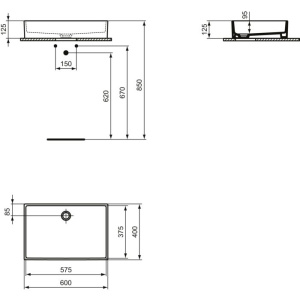 Умывальник Ideal Standard Extra T374001