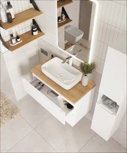 Столешница ЗОВ пластик HPL 38 Туя CHPL38T895458C1 (1 вырез)