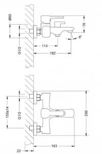Смеситель для ванны Lemark Evitta LM0514C