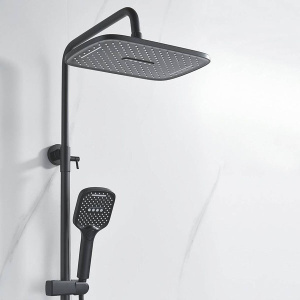 Душевая стойка Shevanik S4036H / S4036T, черный матовый