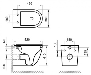 Подвесной унитаз BelBagno Senso-R безободковый, белый