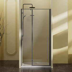Душевая дверь Vincea Slim-N VDPH-5SN прозрачная профиль вороненая сталь, прозрачный, 100х195