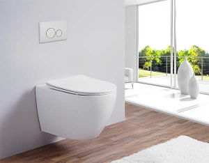 Подвесной унитаз Cerutti Sella Aria CT7183 безободковый с крышкой SoftClose