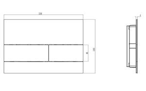 Кнопка для инсталляции Grado GDB2703MS, сталь