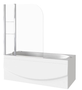 Душевая шторка на ванну Good Door SCREEN HS-100-C-CH, 100х140, прозрачный