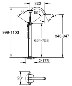 Смеситель для ванны Grohe Grandera 23318000