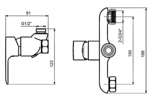 Смеситель для душа Ahti Ivaio IL305000