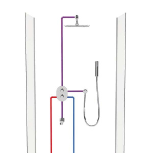 Смеситель встраиваемый Ravak Chrome CR 067.00 для ванны и душа термостатический