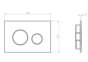 Кнопка для инсталляции Grado GDB2701PC, хром