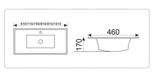 Умывальник CeramaLux 9090MMB