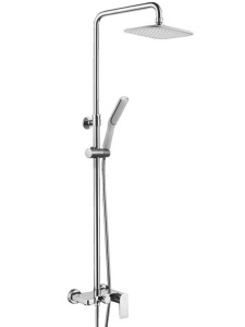Душевая стойка Ganzer GZ21062 / GZ21062-F, белый, хром