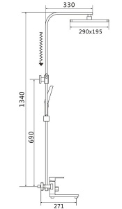 Душевая стойка Shevanik S7036L