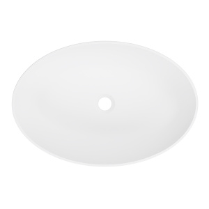 Умывальник Belux Джаз 540 / 610 эллипс белый матовый Solid Surface, 54х38