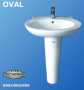 Умывальник Porta Oval с пьедесталом