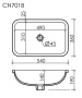 Умывальник CeramicaNova Element CN7018