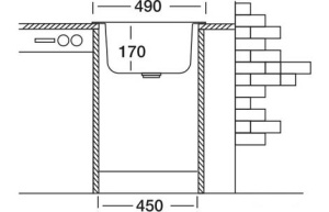 Кухонная мойка Kromevye Rondo EC 245 D / EХ 145 D, 49х49 толщина стали 0.6, декор