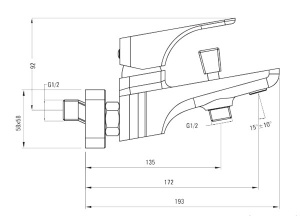 Смеситель для ванны Deante Hiacynt Bianco BQH A10M