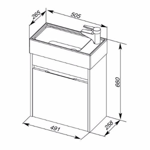 Умывальник Sanovit Top Counter 50 7045-KL