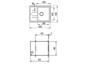 Кухонная мойка TEKA STONE 45 S-TG 1B 1D, 65х51, белый