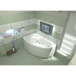Гидромассажная ванна BAS Флорида (гидромассаж серия Flat), 160х88