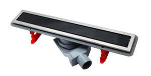 Душевой трап Pestan Confluo Premium Line Black Glass 2 в 1 (хром + черное стекло), 30 см