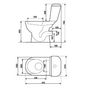 Напольный унитаз Cersanit 21 Merida MR010, белый