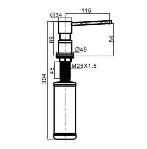 Дозатор для моющих средств Gappo G402-9 графит